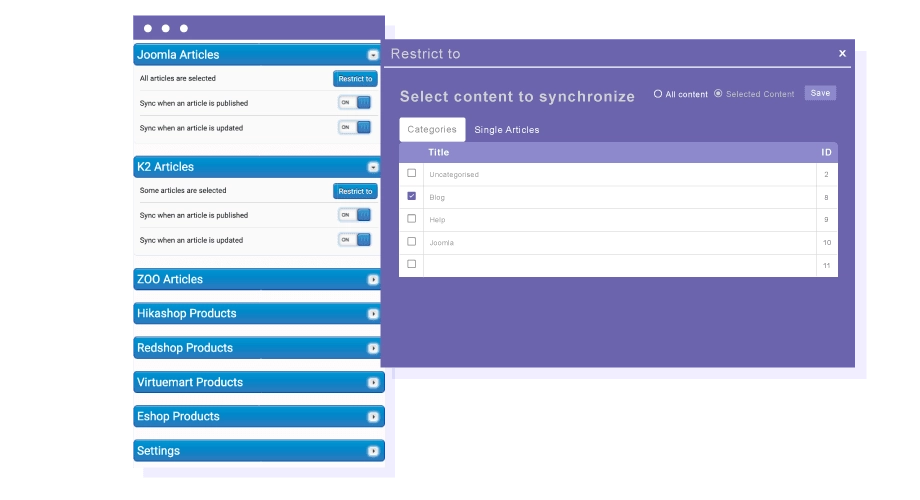 Social Backlinks, the Automatic Social Media Posting for Joomla