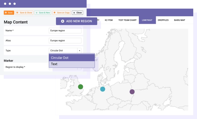 Linky Map, The Vector Maps for Joomla