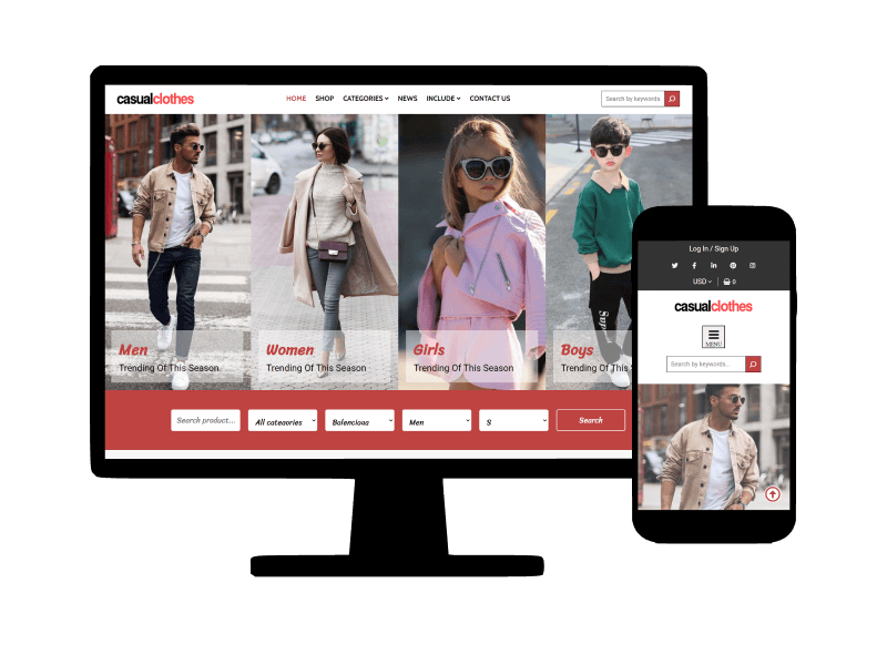 Casual Clothes Website Template