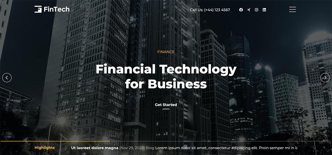 Fintech Joomla Template