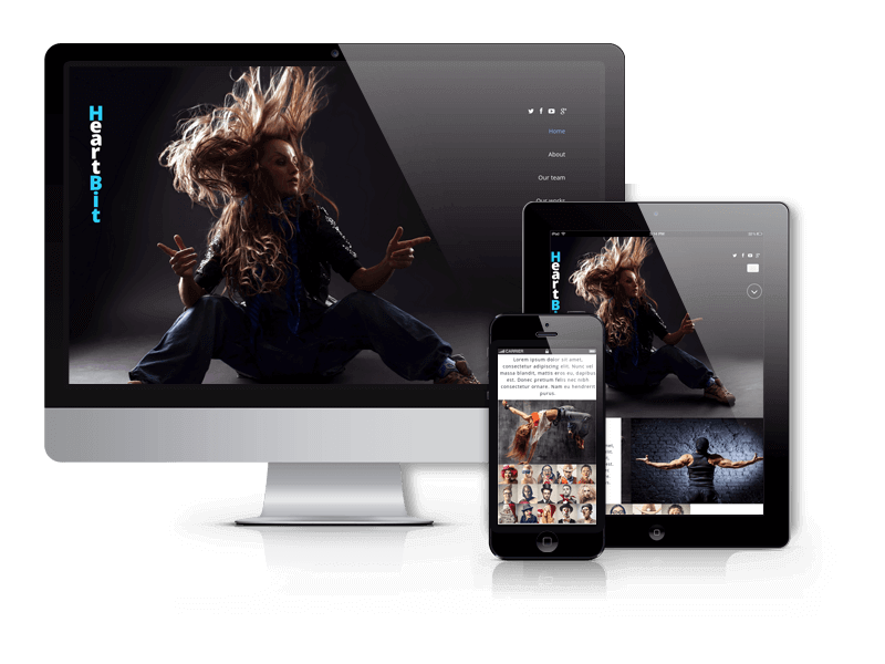 HeartBit - Dance Studio Website Template