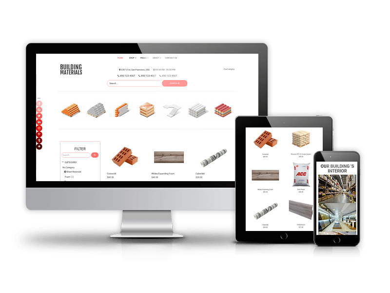 Building Materials - Virtuemart Joomla template