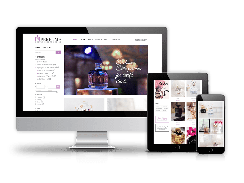 Perfume Shop - eCommerce Joomla template