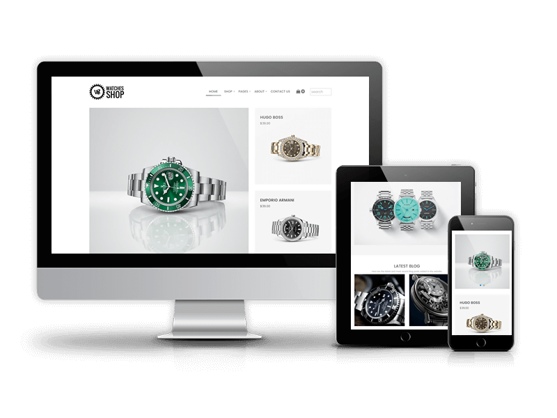 Watches Shop template - Free Joomla template