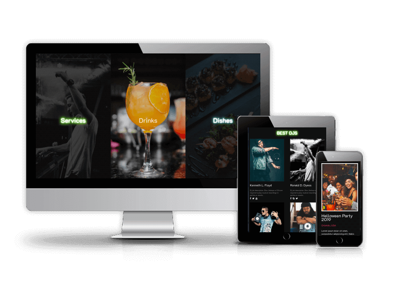Neon - Club Website template