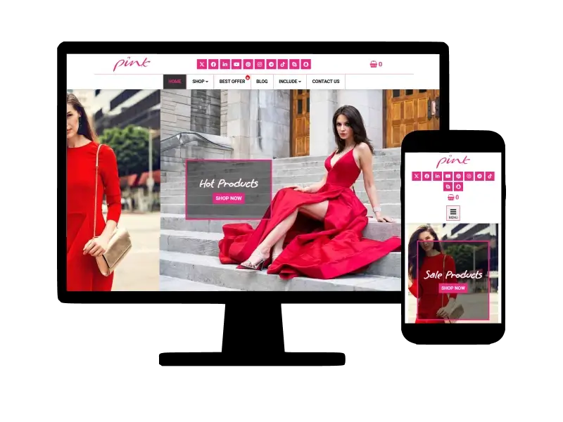 Pink- Clothing Joomla template