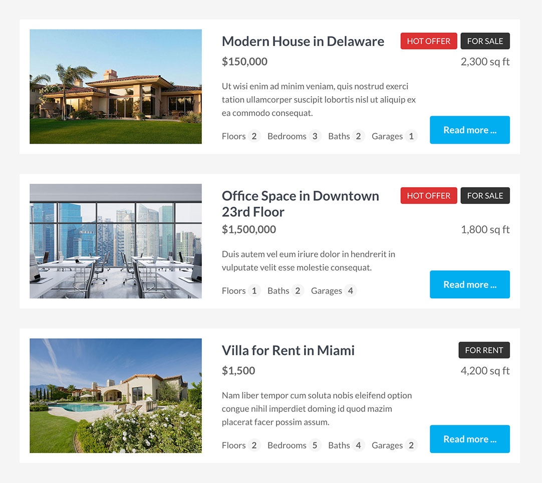 Homes - Real Estate Template
