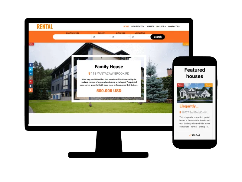 Rental - Apartment Joomla Template