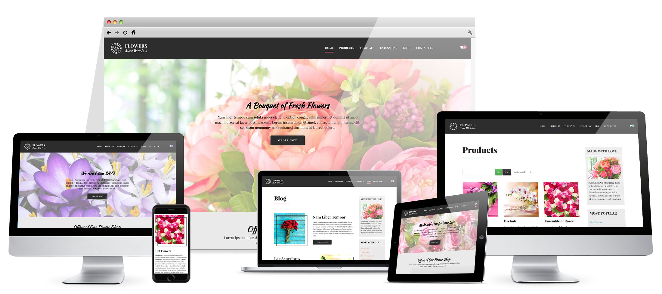 Flowers Joomla Template