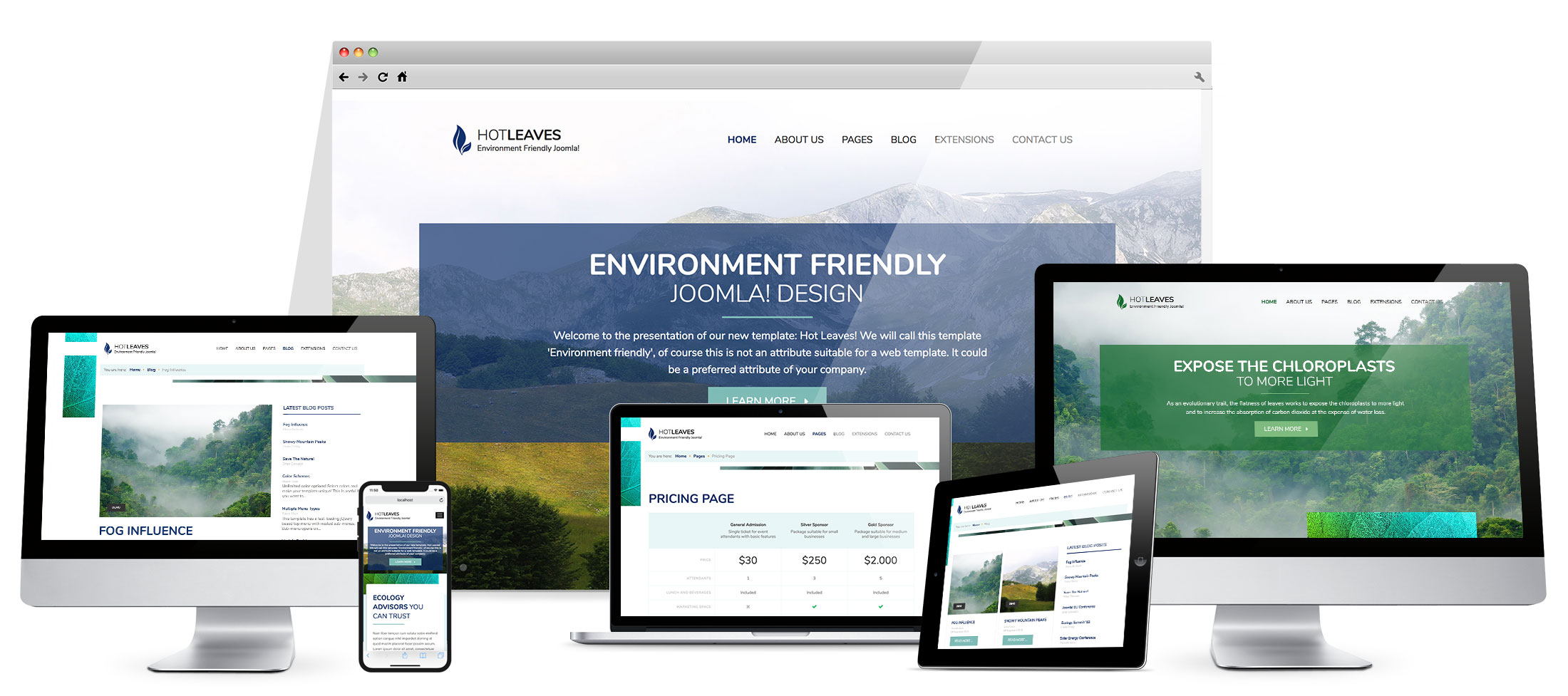 Leaves - Ecology Joomla Template