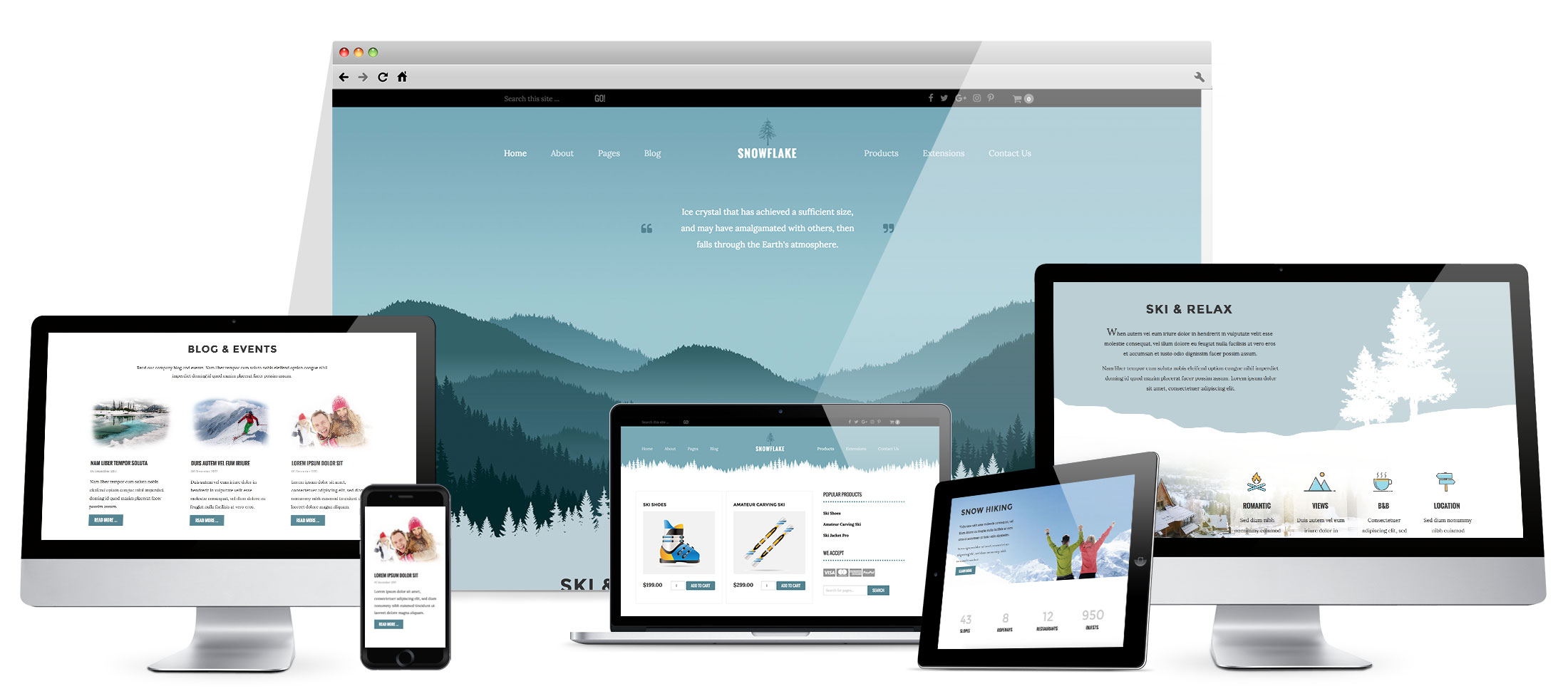Snowflake - Joomla Ski Template